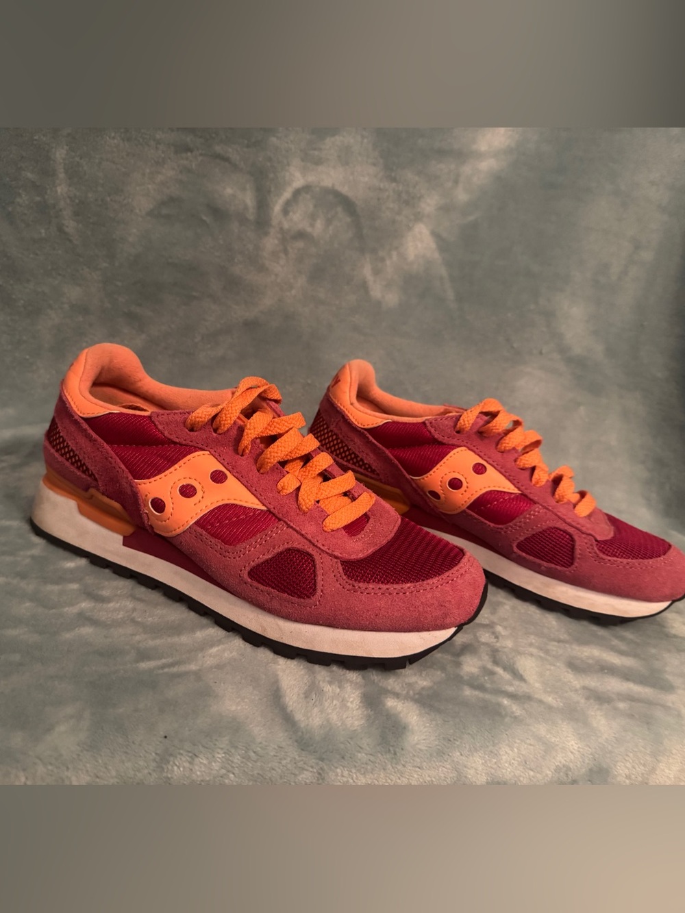 Saucony Red & Orange Retro Runner Sneakers